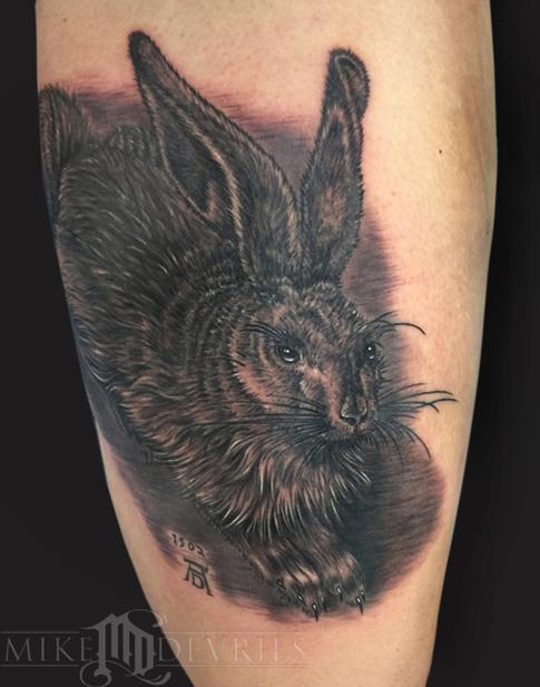 Hare Tattoo By Mike Devries Tattoonow